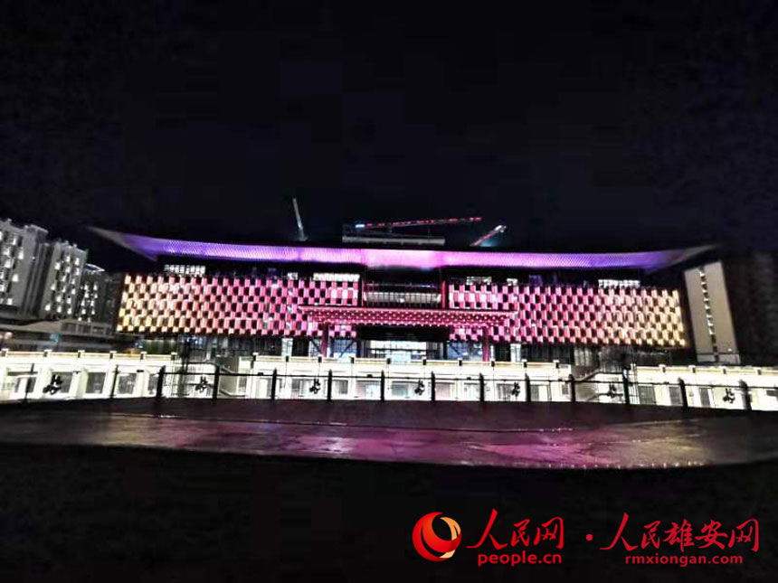 圖為第四屆河北國際工業設計周場地夜景。劉向陽攝