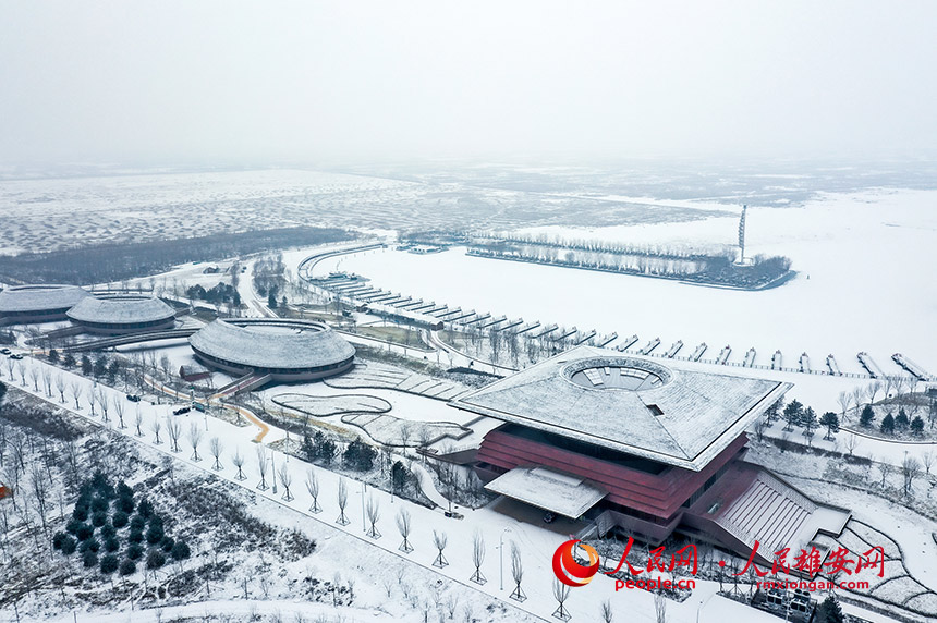 雪后白洋澱碼頭格外靜謐。張學農攝