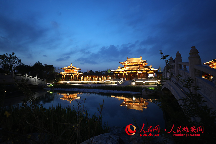 圖為雄安悅容公園美景。陳世豪攝