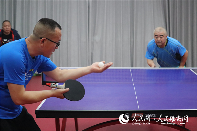 雄安容东首届罗河社区乒乓球邀请赛举办 16支队伍参加角逐