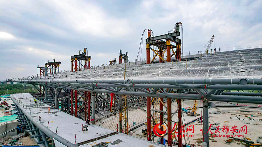 雄安体育中心项目建设现场。北京城建集团供图