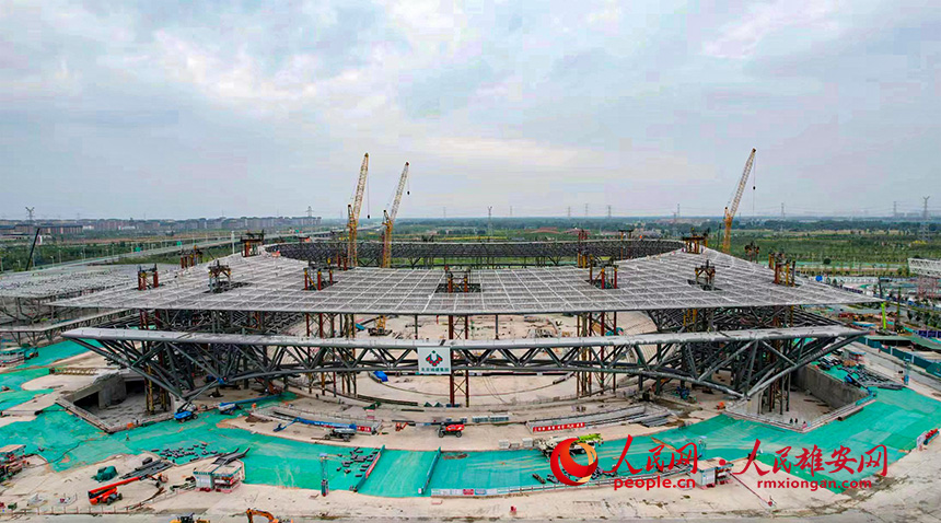 雄安體育中心項目建設現場。北京城建集團供圖