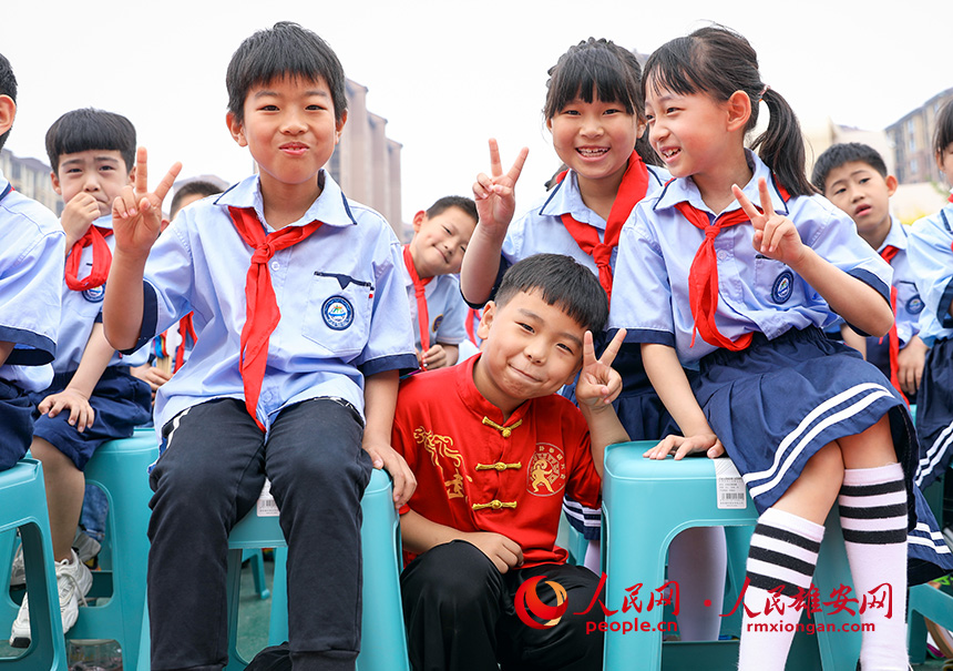 5月31日，雄安容和樂民小學“六一”兒童節文藝匯演現場。人民網記者 宋燁文攝