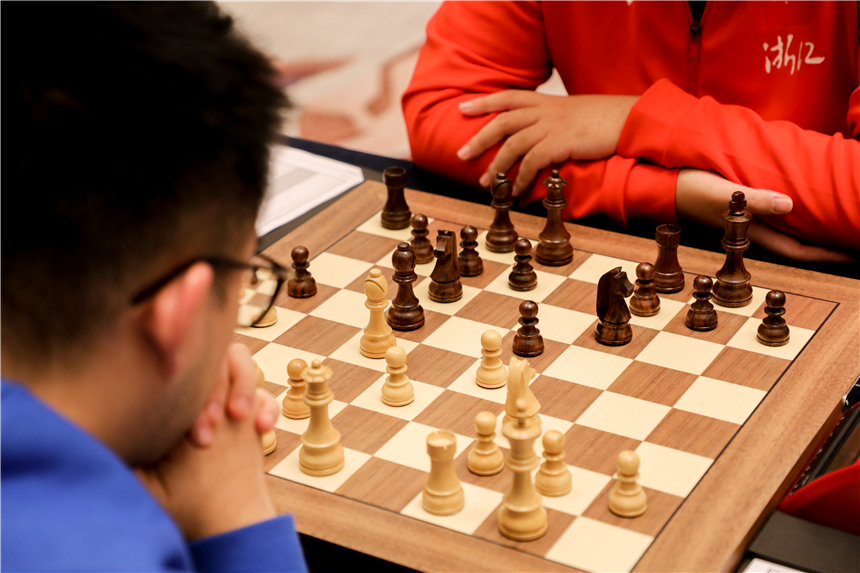 2023年“金融創新杯”中國國際象棋甲級聯賽總決賽比賽現場。胡忠攝