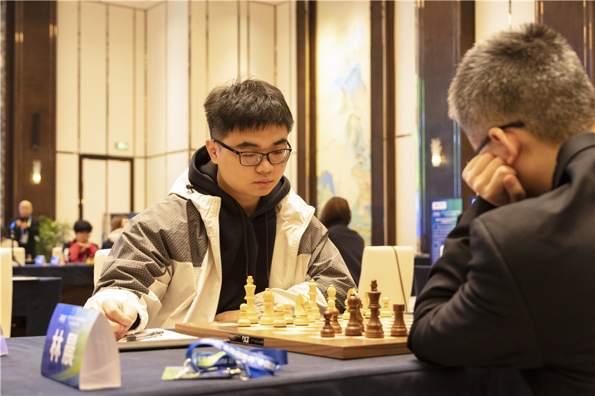 2023年“金融創新杯”中國國際象棋甲級聯賽總決賽比賽現場。齊鑫攝