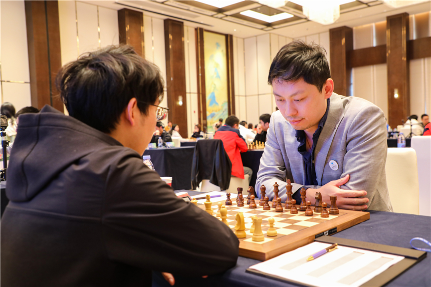 2023年“金融创新杯”中国国际象棋甲级联赛总决赛比赛现场。胡忠摄