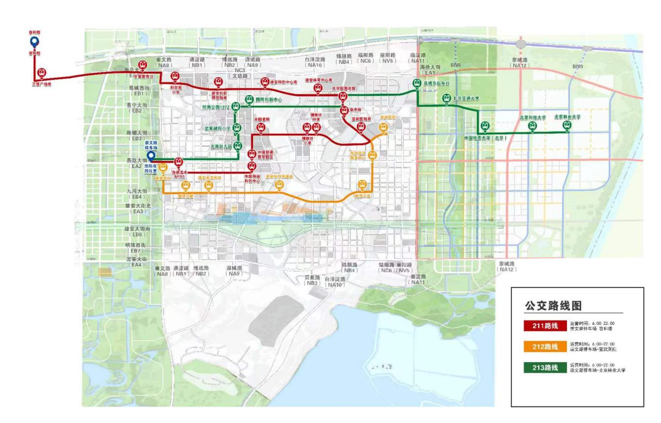 公交線路圖。資料圖