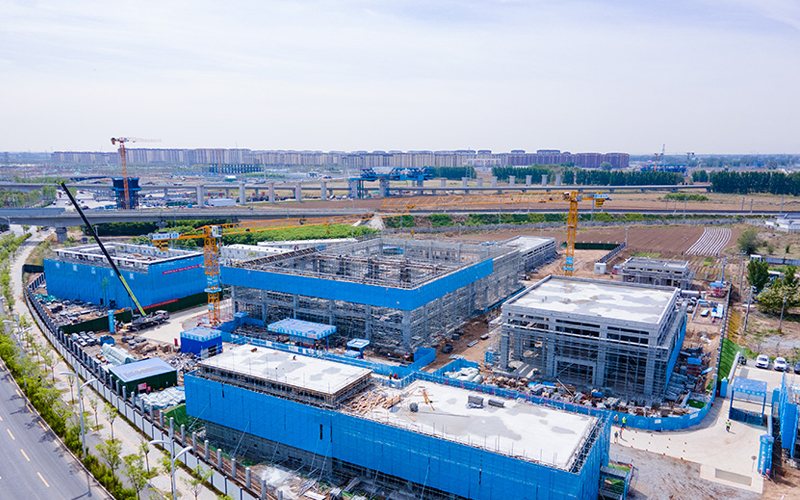  It is expected to be completed by the end of the year! The main structure of Xiongxian Surface Water Plant Phase II Project in Xiong'an New Area was fully capped