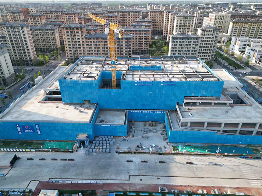正在建设的碳中和广场。中国电建供图