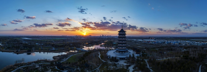 悦容公园傍晚，2024年11月拍，河北宣传网信局供图_副本