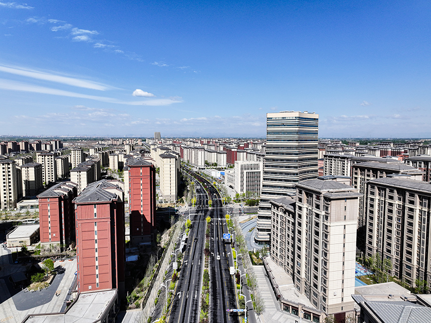 图为雄安新区容西片区街景。胡忠摄
