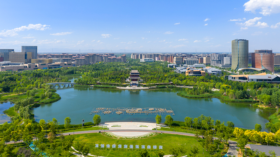 雄安金湖公园。齐鑫摄