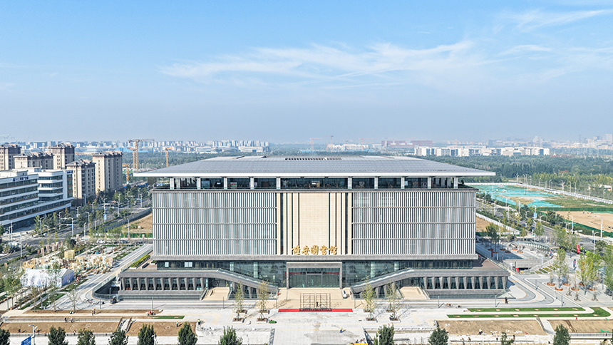 雄安圖書館航拍圖。胡忠攝