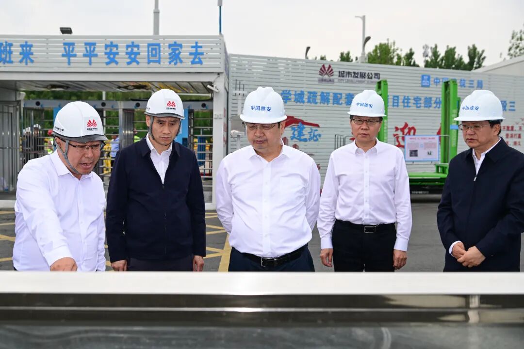 張國華調研雄安新區服務外包發展情況、重點項目建設和安全生產工作。王偉倩攝