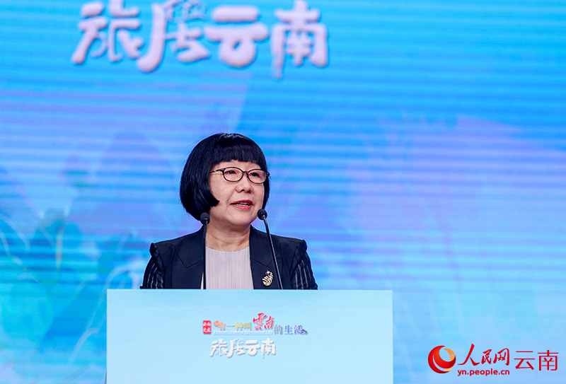 人民網黨委委員、副總裁唐維紅致辭。人民網記者 虎遵會攝