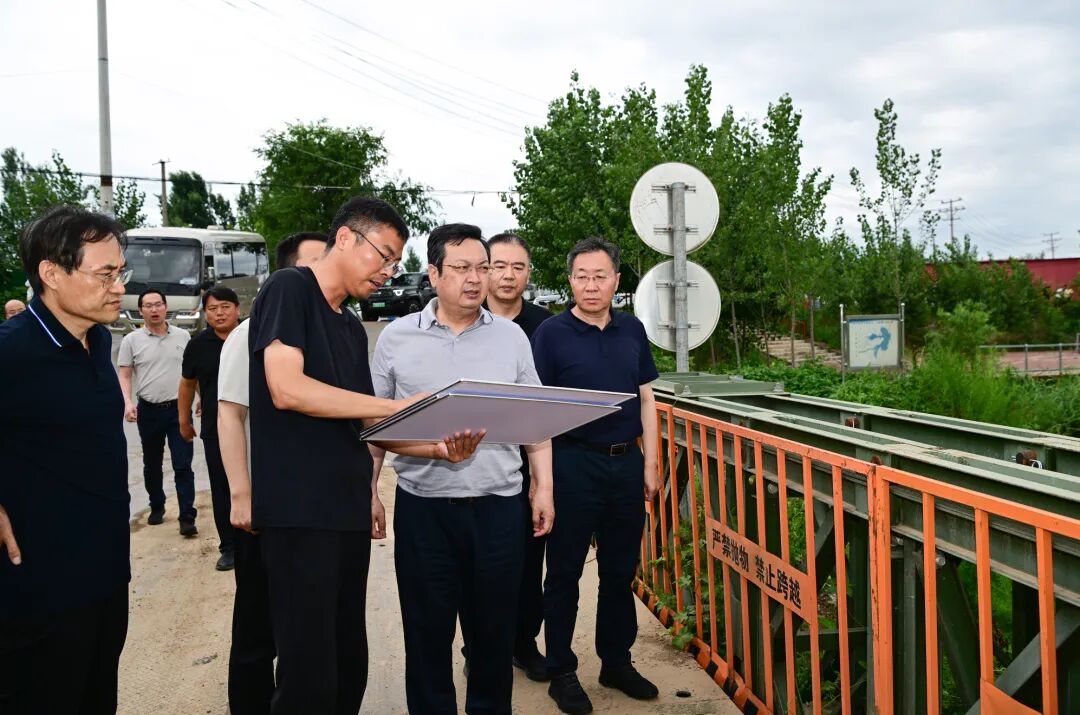 张国华调研雄安新区防汛备汛工作。王伟倩摄