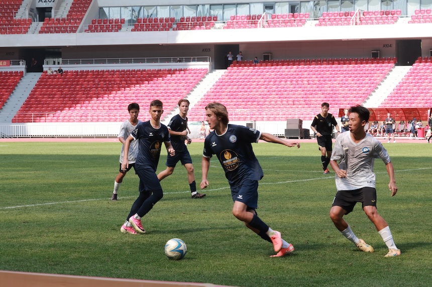 第九屆中德U16青少年足球友誼賽交流活動現場。赫連瀟瀟攝