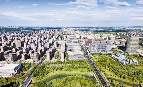 近日拍攝的雄安新區容東片區。作為雄安新區首個集中建成區，容東片區承載著回遷群眾的“安居夢”。本報記者 劉光昱攝